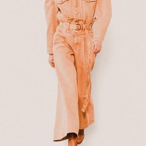 Ulla Johnson Sylvan Paperbag Belted Wide-Leg Jeans – Runway Boho Minimal (L)